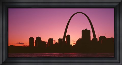 Framed USA, Missouri, St Louis, sunset Print