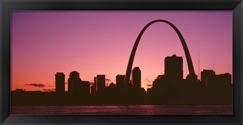 Framed USA, Missouri, St Louis, sunset Print