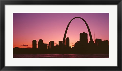 Framed USA, Missouri, St Louis, sunset Print