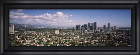Framed High angle view of a cityscape, Century city, Los Angeles, California, USA Print