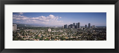 Framed High angle view of a cityscape, Century city, Los Angeles, California, USA Print