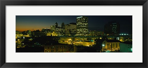 Framed Newark, New Jersey at Night Print