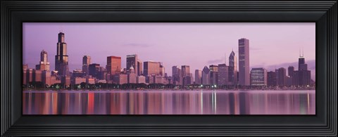 Framed City On The Waterfront, Chicago, Illinois, USA Print