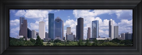 Framed Buildings in a city, Houston, Texas Print