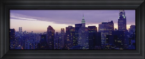 Framed Buildings In A City, Manhattan, NYC, New York City, New York State, USA Print
