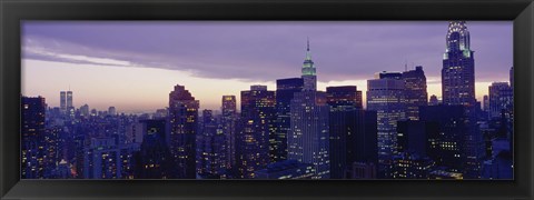 Framed Buildings In A City, Manhattan, NYC, New York City, New York State, USA Print