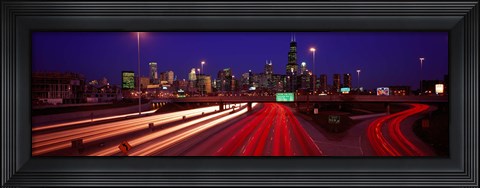 Framed Kennedy Expressway Chicago IL USA Print