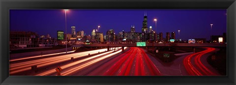 Framed Kennedy Expressway Chicago IL USA Print