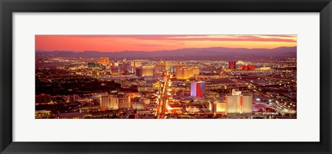 Framed Aerial Las Vegas NV USA Print