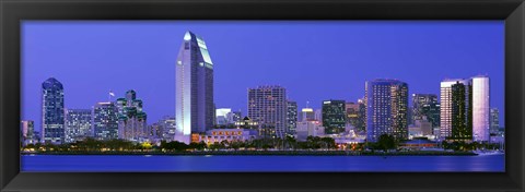 Framed Skyline, San Diego, California, USA Print
