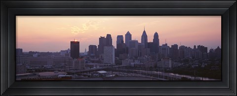 Framed Sunrise Philadelphia PA USA Print