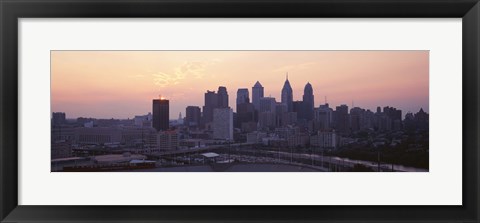 Framed Sunrise Philadelphia PA USA Print