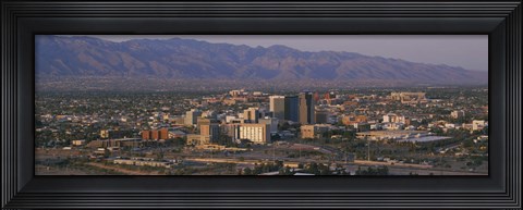 Framed High angle view of a cityscape, Tucson, Arizona, USA Print