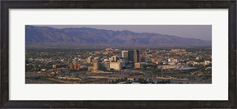 Framed High angle view of a cityscape, Tucson, Arizona, USA Print