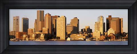 Framed Sunrise, Skyline, Boston, Massachusetts, USA Print