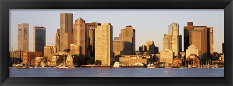 Framed Sunrise, Skyline, Boston, Massachusetts, USA Print