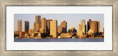 Framed Sunrise, Skyline, Boston, Massachusetts, USA Print