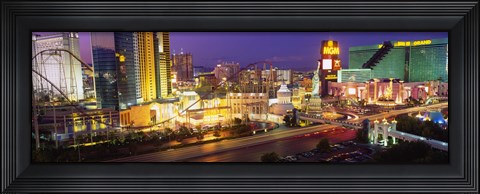 Framed MGM Grand and Roller Coaster, Las Vegas Print