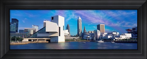 Framed Cleveland, Ohio Skyline from the Waterfront Print