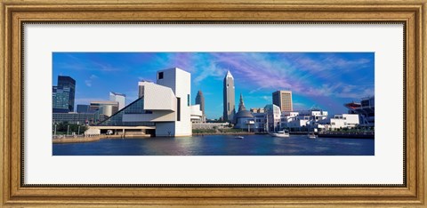 Framed Cleveland, Ohio Skyline from the Waterfront Print