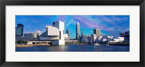 Framed Cleveland, Ohio Skyline from the Waterfront Print