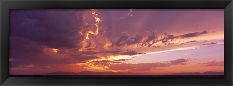 Framed Low angle view of clouds at sunset, Phoenix, Arizona, USA Print