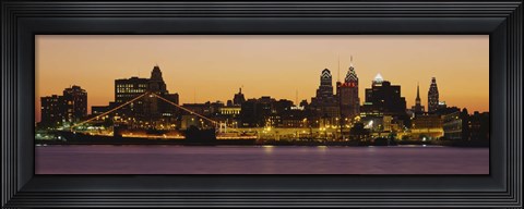 Framed Buildings at the waterfront, Philadelphia, Pennsylvania, USA Print