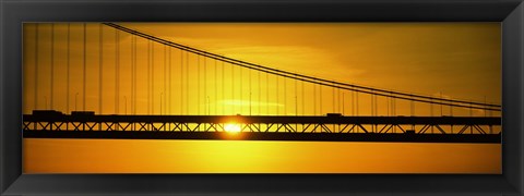 Framed Sunrise Bay Bridge San Francisco CA USA Print