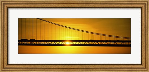 Framed Sunrise Bay Bridge San Francisco CA USA Print