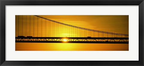 Framed Sunrise Bay Bridge San Francisco CA USA Print