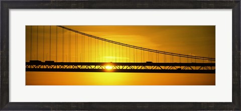Framed Sunrise Bay Bridge San Francisco CA USA Print