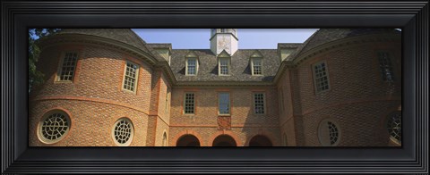 Framed Low angle view of a government building, Capitol Building, Colonial Williamsburg, Virginia, USA Print