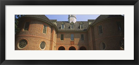 Framed Low angle view of a government building, Capitol Building, Colonial Williamsburg, Virginia, USA Print