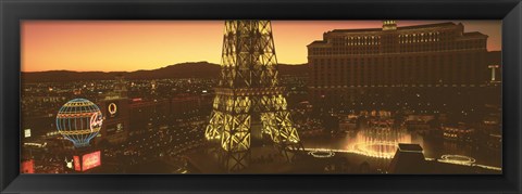 Framed Paris Hotel and Eiffel Tower, Las Vegas Print