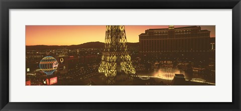 Framed Paris Hotel and Eiffel Tower, Las Vegas Print