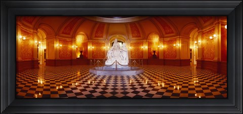 Framed Statue surrounded by a railing in a building, California State Capitol Building, Sacramento, California, USA Print