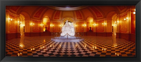 Framed Statue surrounded by a railing in a building, California State Capitol Building, Sacramento, California, USA Print