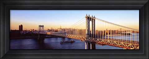 Framed Manhattan Bridge, NYC, New York City, New York State, USA Print