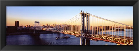 Framed Manhattan Bridge, NYC, New York City, New York State, USA Print