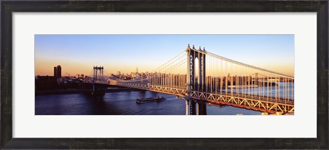 Framed Manhattan Bridge, NYC, New York City, New York State, USA Print