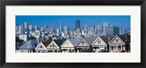 Framed Victorian houses Steiner Street San Francisco CA USA Print
