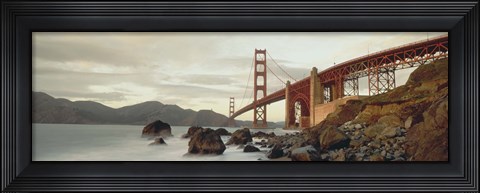 Framed Low angel view of Golden Gate Bridge Print