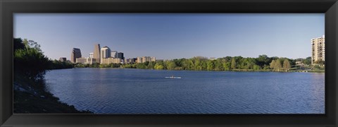 Framed Buildings in a city, Austin, Texas, USA Print