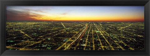 Framed Evening in Chicago IL Print