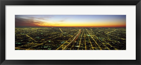 Framed Evening in Chicago IL Print