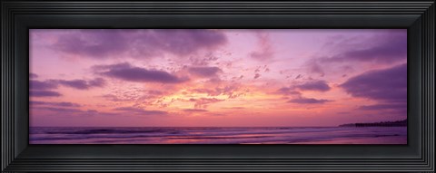 Framed Clouds in the sky at sunset, Pacific Beach, San Diego, California, USA Print