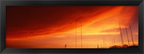 Framed Low angle view of antennas, Phoenix, Arizona, USA Print