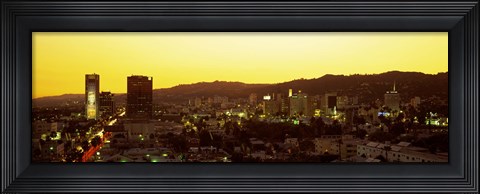 Framed Hollywood Hills, Hollywood, California, USA Print