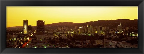 Framed Hollywood Hills, Hollywood, California, USA Print