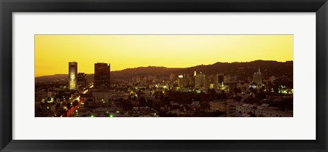 Framed Hollywood Hills, Hollywood, California, USA Print